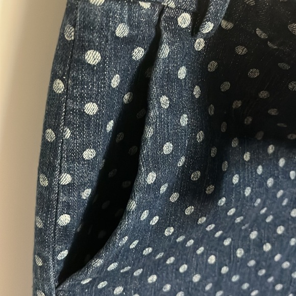 Size 2 JCrew Denim polka dot skirt - Picture 5 of 7